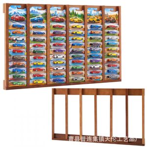 Estante de almacenamiento de coches de juguete de madera transfronterizo, estantería de pared para modelos de coches, decoración para tiendas - Product Image 1