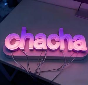 Lettres LED RGB en acrylique personnalisables avec design gratuit pour la décoration de logo d'entreprise, de bureau, de magasin, de bar, de KTV, intérieur/extérieur, résistantes à l'eau - Product Image 2