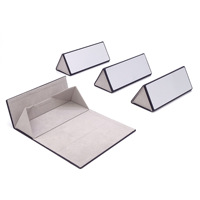 Boîte triangulaire pliable en cuir et aluminium brossé, boîte de présentation haut de gamme pour lunettes de vue, lunettes de soleil, lunettes de soleil