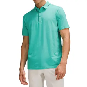 Venda quente Verão de secagem rápida Botão Fly Custom Slim Fit dos homens Piain Polo T-shirt