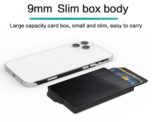 Porte-cartes en aluminium avec blocage RFID, étui multifonctionnel pour cartes de crédit, étui de protection pour cartes, CardHoda 6, sans fermeture - Product Image 2