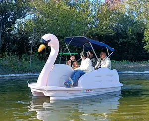 Two four seater Person Pedal Fiberglass Swan Boat