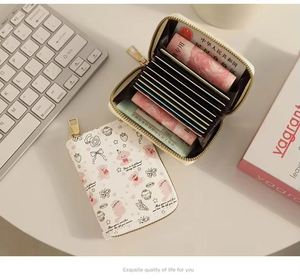 Custom PU Leather Card Wallet with <b>Key</b> <b>Chain</b> Cute and Stylish Compact Zipper ID <b>Holder</b> for Business Use - Product Image 2