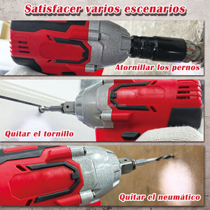 <span class=keywords><strong>Clé</strong></span> <span class=keywords><strong>à</strong></span> chocs sans fil <span class=keywords><strong>à</strong></span> couple élevé, outil électrique sans balais pour le bricolage, avec deux batteries au lithium pour le serrage de boulons lourds - Product Image 4