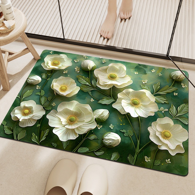 Verde floral en relieve