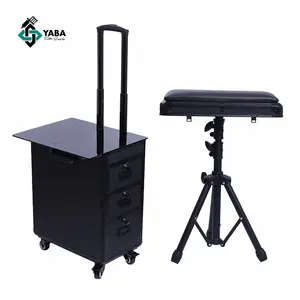 Yaba Grote Capaciteit Tattoo Trolley Case Gemakkelijk Dragen Bagage Box Met Stilte Wielen En Handgrepen Tattoo Armsteun