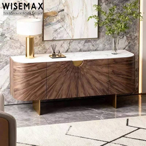 Mobile TV Moderno WISEMAX FURNITURE Design Italiano con Piano in Marmo Naturale e Mobiletto in Legno Massello per Sala da Pranzo - Product Image 4