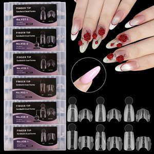 140 ชิ้น/กล่อง ชุดต่อเล็บแบบ Dual Form สำหรับต่อเล็บเจลแบบเร็ว ระบบต่อเล็บแบบเต็มแผ่น  ชุดต่อเล็บแบบ Full Cover - Product Image 1