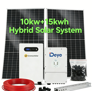 Système solaire hybride Deye 10 kW avec batterie au lithium Greensun 15 kWh, kit complet de stockage d'énergie solaire pour la maison - Product Image 4