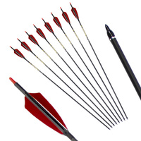 Flèches en carbone de haute qualité de 3,2 4,2 5,2 6,2 mm, rouge et noir, vente en gros, personnalisation des plumes de dinde pour la chasse et l'entraînement