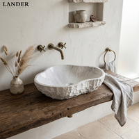 Landerstone Volakas Blanc Lavabo Toilette Marbre Salle De Bains Lavabo Hôtel Chambre Marbre Lavabo Lavabo