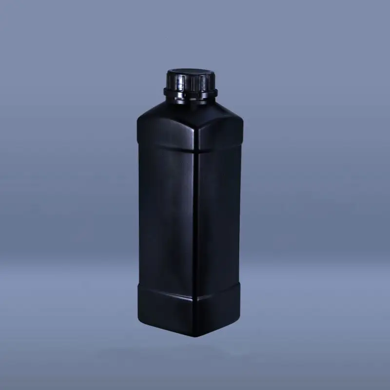 Recipiente plástico vazio do quadrado preto da garrafa de água de Umetass 500ML 1L com tampa contra-roubo