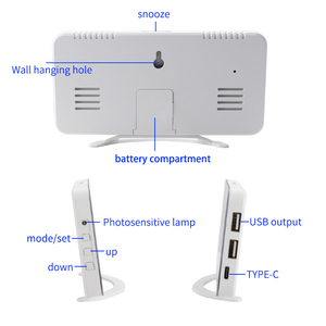 Luminosità regolabile RGB sveglia digitale per camera da letto 4 RGB che cambia colori 7 colori normali <span class=keywords><strong>orologio</strong></span> da tavolo elettronico - Product Image 4