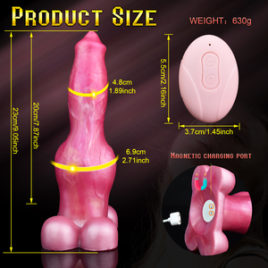 YOCY 20 Modi Vibrator Dildo Tier Wolf Anal Plug 6.9CM Knoten Schub Dildo Strapon Sexspielzeug für Paare Lesben Mastur bator - Product Image 6
