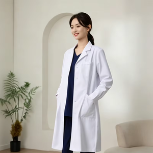 Bata <span class=keywords><strong>de</strong></span> Médico Unisex Personalizada ODM, Bata Blanca para Médicos Seniores, Bata Quirúrgica para Médicos y Enfermeras, Bata <span class=keywords><strong>de</strong></span> <span class=keywords><strong>Laboratorio</strong></span>, Uniformes <span class=keywords><strong>de</strong></span> Enfermería - Product Image 1