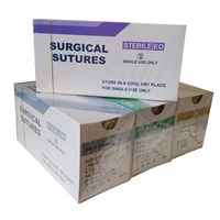 Fils de suture chirurgicaux médicaux jetables, absorbables, stériles, en soie, acide USP avec aiguille, PGA, Monocryl, Vicryl