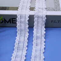 Haute qualité OEM fil de coton blanc élastique dentelle décoration bricolage décoration couture à la main artisanat dentelle