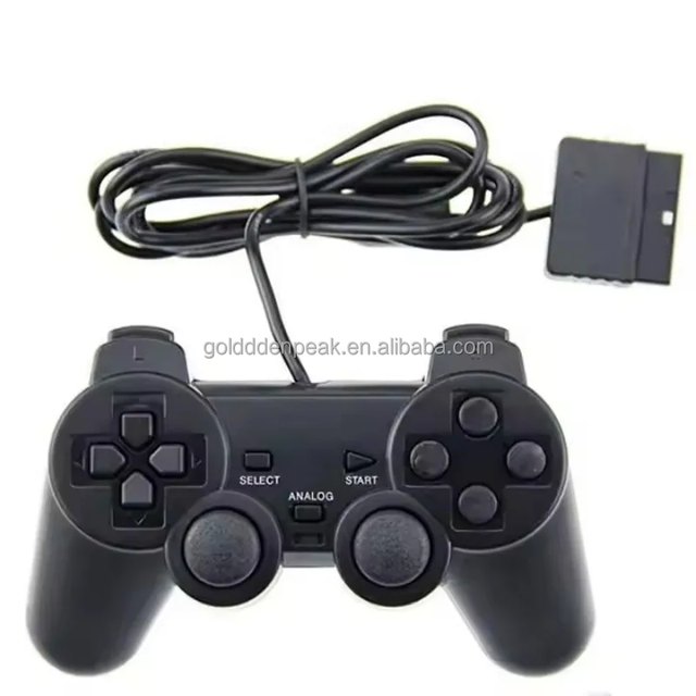 Wired PS2 Controller Joystick with Vibration Motor Gamepad & Mando Manette Joypad Game & Control Accessory