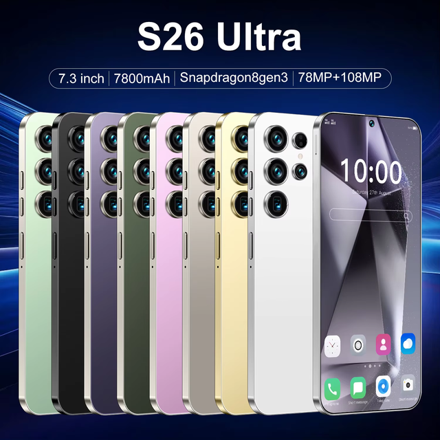 Popular Product Phones S26 ultra Smartphones 22GB+2TB 5G Dual SIM Cellphone Mobile Phone Face Unlock Android 14 5G Phone