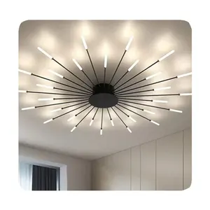 Nieuwe Mode Amerikaanse Woonkamer Hotel Grote Eigentijdse Kroonluchter Populaire Metalen Hanglamp Licht 2024