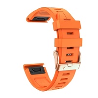 Tali Jam Tangan Silikon Lembut Cocok untuk Garmin Fenix ​​7S 6S 5S Plus, Gelang Pengganti Lepas Cepat 20Mm dengan Desain Gesper Emas.