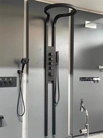 Ensemble de système de douche de salle de bain à cascade de massage multifonctionnel Robinetterie à panneau de pommeau de douche chaude et froide