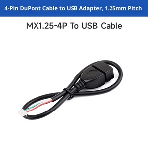 MX1.25 Cable de 4 pines a USB para Luckfox Lyra, Puerto hembra USB tipo A, aprox. 30cm de longitud total que permite la transmisión de señal - Product Image 6
