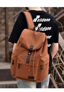 XINGYONZHE Minimalist PU Backpack 20-37L Unisex Daily Use Hasp Closure Waterproof School Laptop <b>Bag</b> - Product Image 2