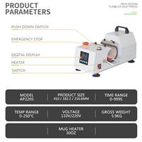 Máquina Portátil Automática para Prensar Tazas con Calor, Impresora Digital de Transferencia Térmica por Sublimación para Tazas de Cerámica de 11 oz y Vasos Delgados