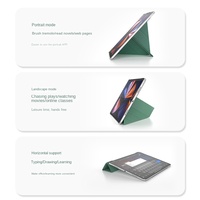 Étui de protection souple multi-plis pour tablette iPad Pro 11 et 12,9 pouces en polyester avec support anti-chute