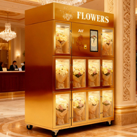 Distributeur automatique de fleurs AIT haut de gamme, élégant, style Dubaï, écran tactile 22 pouces, refroidissement par compresseur, gestion basée sur le cloud, multiple