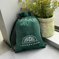 Sacs d'emballage de maquillage cosmétiques en velours recyclables personnalisés pochettes sac de vêtements de luxe à cordon