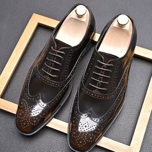 Zapatos de Cuero Genuino Hechos a Mano de Lujo para Hombre, Bordados, Formales, para Oficina y Bodas, Otoño - Product Image 5