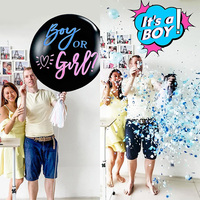 Lot de ballons en latex bleus et roses de 36 pouces personnalisés en gros pour révélation du sexe (garçon ou fille) – Décoration de fête, cadeau, jouet