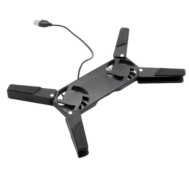 USB Cooling Fan Computer Stand Foldable Sturdy Adjustable ABS Laptop Stand with Cooling Fan