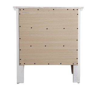 White Casual Nightstand 3 <b>Drawer</b> Bedroom Storage Unit - Product Image 4