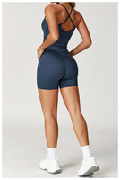 Ensemble de vêtements de sport pour femmes, débardeur à dos croisé à séchage rapide, soutien-gorge de sport halter, shorts légers, respirants, absorbant la transpiration, pantalon de yoga