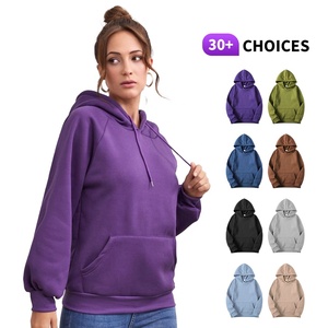 Áo hoodie chất lượng cao, thiết kế tùy chỉnh, áo sweatshirt trơn dày dặn, kiểu dáng rộng dành cho nữ - Product Image 1