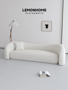 Divano Moderno e Semplice a Una Piazza con Struttura in Legno e Rivestimento in Velluto Effetto Pelle di Agnello <span class=keywords><strong>per</strong></span> Soggiorno, Piccoli Appartamenti, Negozi di Abbigliamento e Saloni di Bellezza - Product Image 3