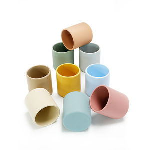 Biberon antidérapant en silicone sans BPA de qualité alimentaire pour bébé, tasse portable, <span class=keywords><strong>vaisselle</strong></span> pour enfants, machine de fabrication OEM - Product Image 4