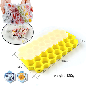 2021 hotselling tự chế 37 lỗ công suất cao tổ ong hình dạng băng Khuôn Silicone <span class=keywords><strong>Ice</strong></span> <span class=keywords><strong>Cube</strong></span> khay - Product Image 2