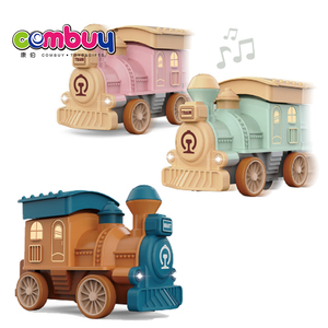 Ánh sáng cổ điển âm nhạc Báo Chí ma sát quán tính đồ chơi điện mini Train - Product Image 2
