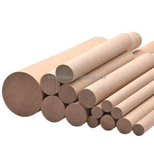 LVOU仕上げの木製ダウエルロッドバーチポリッシュ木製スティックラウンドスティックストレートで滑らかなDIYクラフトとカスタマイズされたサイズ - Product Image 6