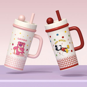 <strong>Winnie</strong> <strong>Pooh</strong> Ceramic <strong>Mug</strong> Large Capacity With Lid And Handle Cartoon Design For Coffee Milk Breakfast Use - Product Image 2