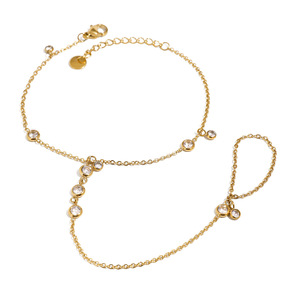 Joyería <span class=keywords><strong>de</strong></span> Moda, Pulseras <span class=keywords><strong>de</strong></span> Cadena <span class=keywords><strong>de</strong></span> Mano <span class=keywords><strong>de</strong></span> Acero Inoxidable Chapadas en <span class=keywords><strong>Oro</strong></span> <span class=keywords><strong>de</strong></span> 18K, Impermeables, <span class=keywords><strong>para</strong></span> Mujer, Brazalete Esclavo, Anillo, Joyería <span class=keywords><strong>de</strong></span> Boda - Product Image 6