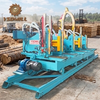 Scie à ruban verticale automatique YSDMILL, machine à découper le bois robuste avec chariot hydraulique pour bois de 300 à 1300 mm de diamètre maximum