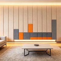 Panneau acoustique insonorisant rainuré, panneau mural en fibre de polyester à fentes pour studio d'enregistrement musical et usage bureautique
