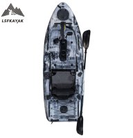 Kayak à pédales motorisé, nouvelle arrivée, directement de l'usine, en HDPE, bateau de pêche, siège unique