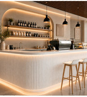 Nouveaux panneaux acoustiques muraux flexibles à lattes courbées, panneaux décoratifs enroulables, panneaux plats en MDF pour bureaux, salles d'exposition, hôtels, intérieur