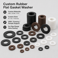 Junta Plana de Goma Personalizada, Arandela de Sellado NBR EPDM PTFE para Tuberías, Bridas, Válvulas, Aceite, Agua, Químicos, Industriales, OEM, No Estándar